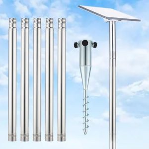 Starlink Mini Pole Mount Kit, Starlink Pole Mounting, 9ft Starlink Ground Features a Durable 1.5'' Diameter Pole with No Dig Ground Anchor, Suitable for Starlink V4 (Mini Mount)  ElectronicsRufus AI