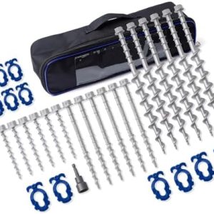 Homeon Wheels Ground Anchors Aluminum Non-Rust Screw Cast Tent Stakes Heavy Duty Metal Anchors for Securing Animals,Tents, Canopies, Sheds, Car Ports, Swing Sets Outdoors Beach（Big）  Sports & OutdoorsRufus AI